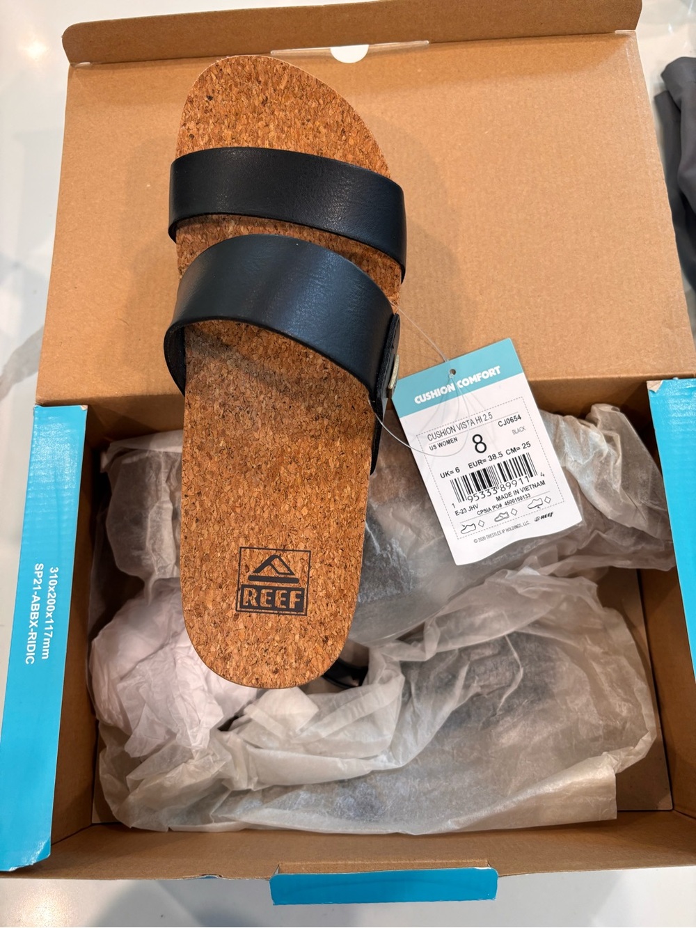 Reef Women's Cushion Vista 2.5 Black Size 8 - Picture 2 of 5